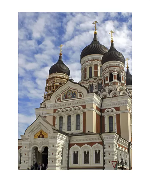 Europe, Estonia, Tallinn. Alexander Nevsky Cathedral in the old city of Tallinn, a