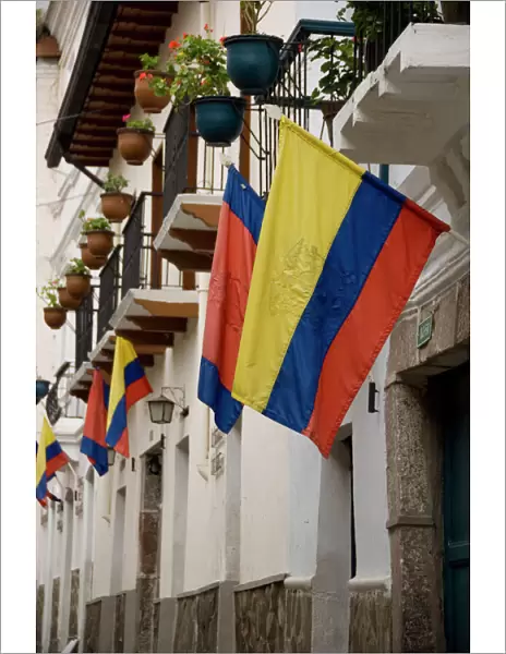 South America, Ecuador, Quito. Historic La Ronda street