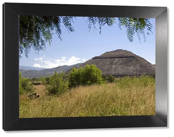 A view of the Pyramid of the Sun at Teotihuacan in the State of Mexico, Mexico