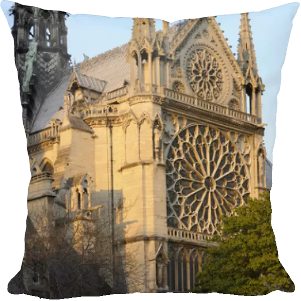 Europe, France, Paris. Facade of Notre Dame Cathedral