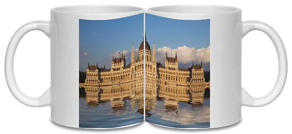 Europe, Hungary, Budapest. Parliament Building on Danube River