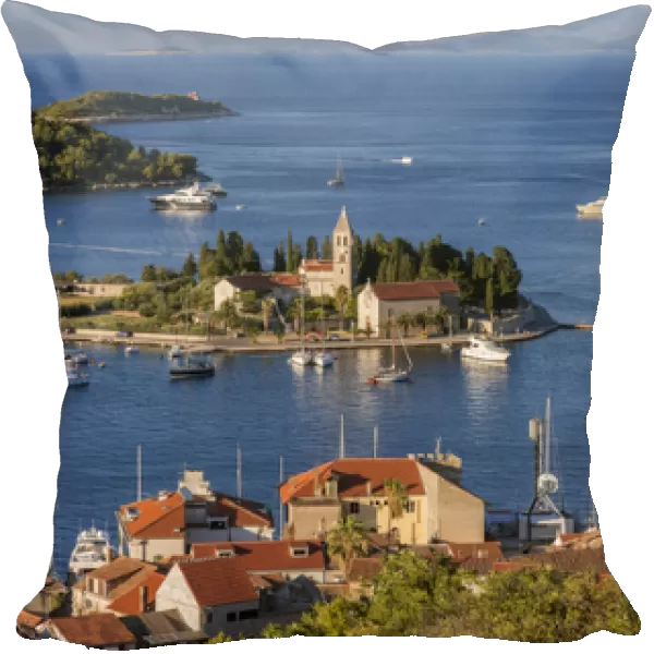 Vis town, Franciscan monastery & harbour, Vis Island, Croatia