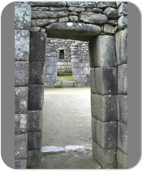 South America Peru Machu Picchu Doorway