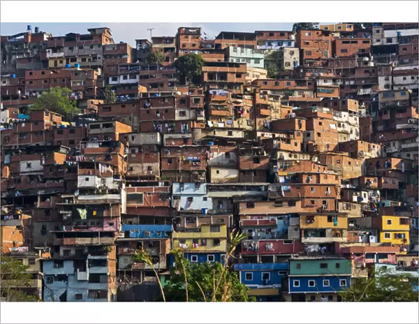 Barrios, slums of Caracas on the hillside, Caracas, Venezuela