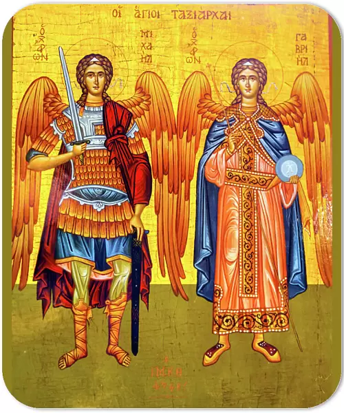 Saint Michael Angels Golden Icon Saint Georges Greek Orthodox Church Madaba Jordan