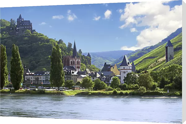 A view of the village of Bacharach and Stahleck Castle, Rheinland-Palatinate, Germany