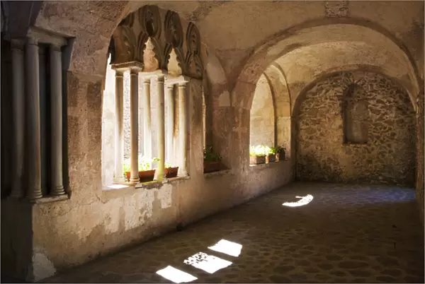 Europe; Italy; Amalfi Coastline; Ravello; Arches and Hallway of Villa Rufolo in Ravello