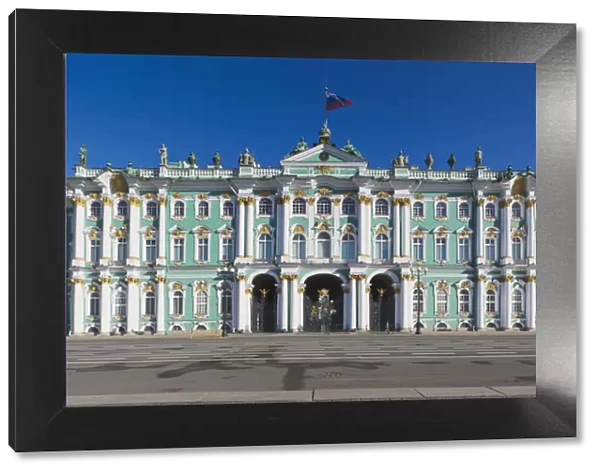 Russia, Saint Petersburg, Center, Dvotsovaya Square, Winter Palace and Hermitage Museum