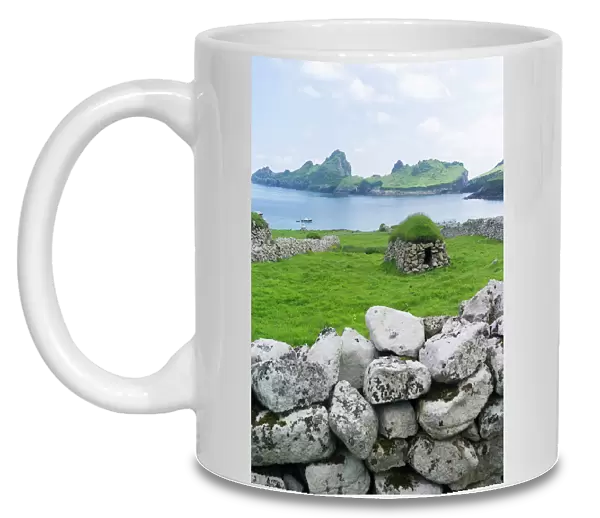 The islands of St Kilda archipelago in Scotland. Island of Hirta, Traditonal Cleit