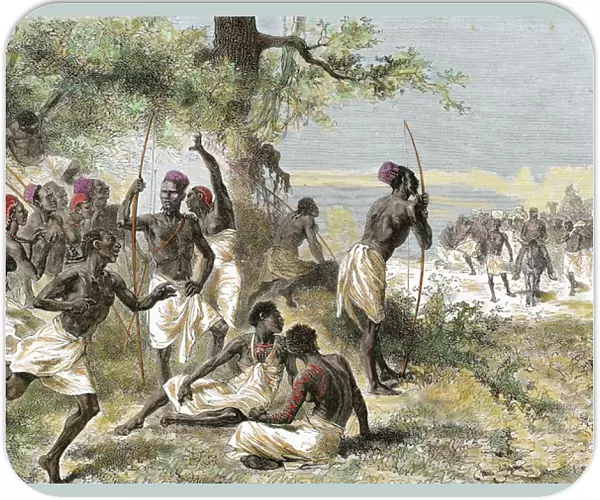 History of Africa. The caravan of Dr. Livingstone found a group of armed natives