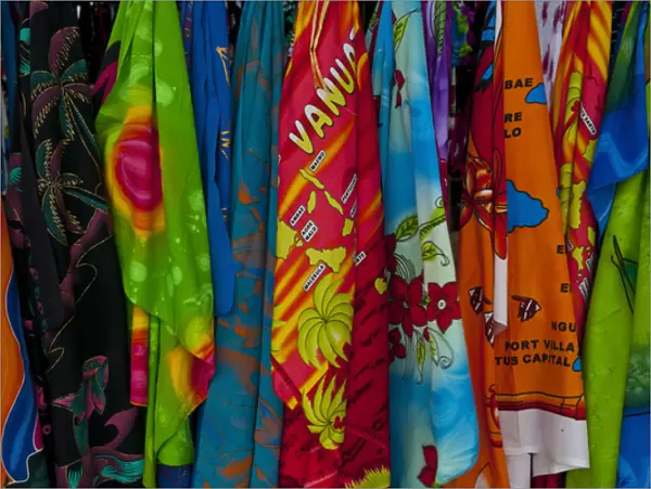 Sarongs for sale in Port Vila, Island of Efate, Vanuatu, South Pacific