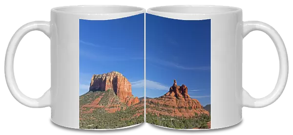 AZ, Sedona, Red Rock Country, Courthouse Butte and Bell Rock