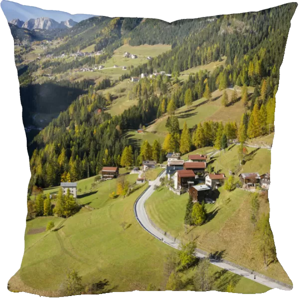 Val de Fodom towards Buchenstein (Livinallongo) in the Dolomites of the Veneto