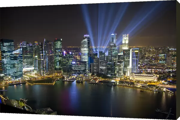 Singapore. City at night. Credit as: Jim Zuckerman  /  Jaynes Gallery  /  DanitaDelimont