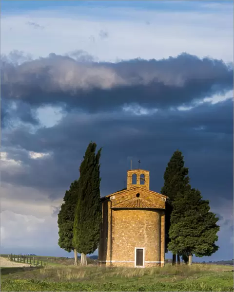 Europe; Italy; Tuscany; Vitaleta chapel near Val Di Orcia With morning light also known