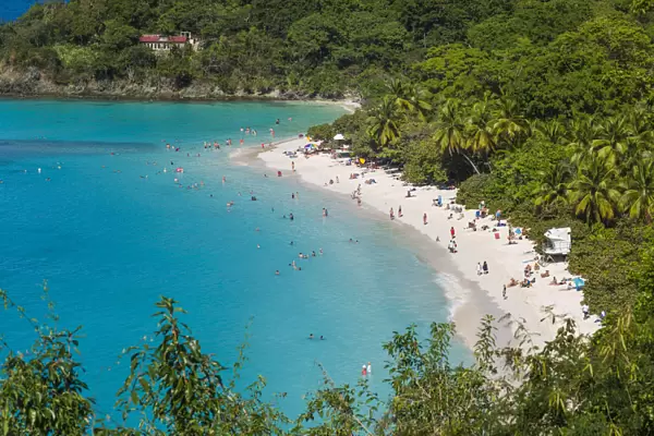 U. S. Virgin Islands, St. John. Trunk Bay and beach