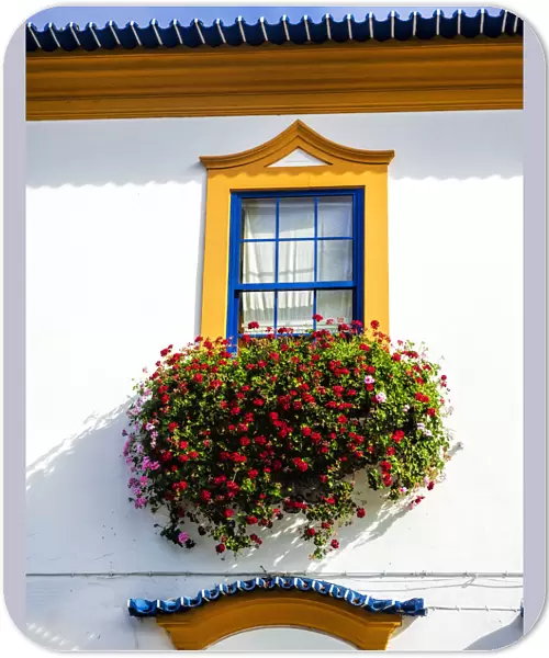 Portugal, Aveiro. Colorful houses