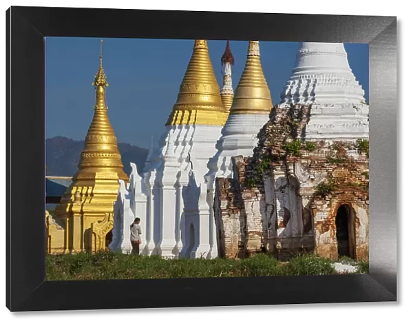 Myanmar, Shan State, Indein, Shwe Indein Pagoda