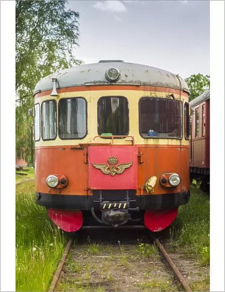Sweden, Vastmanland, Nora, antique train wagons