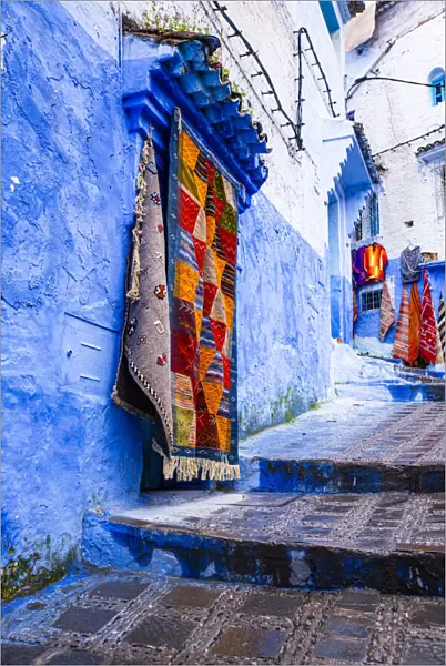 Chefchaouen, Morocco. Blue washed buildings