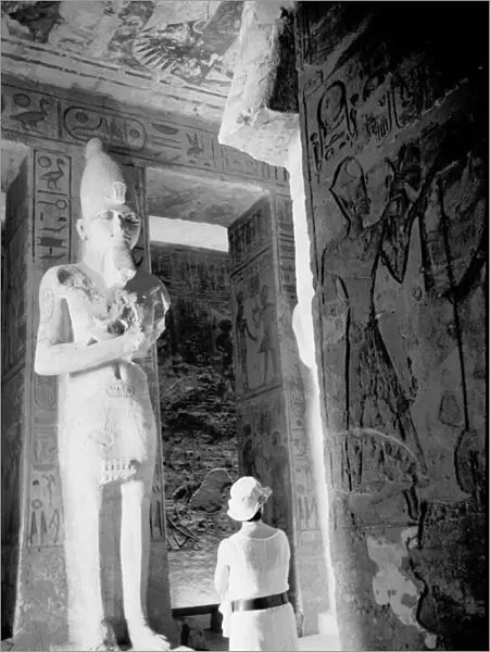 Abu Simbel Egypt, Tourist inside Temple (NR)