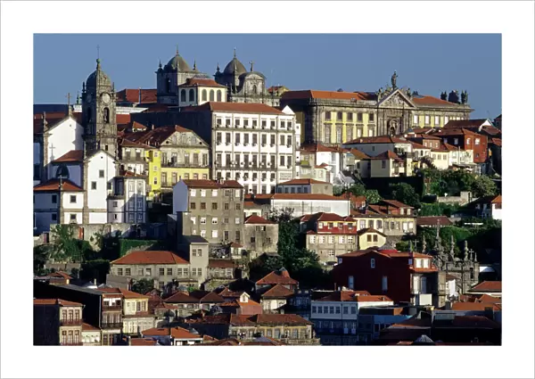 Portugal, Oporto (Porto). Historic houses and Cathedral in the Ribeira district