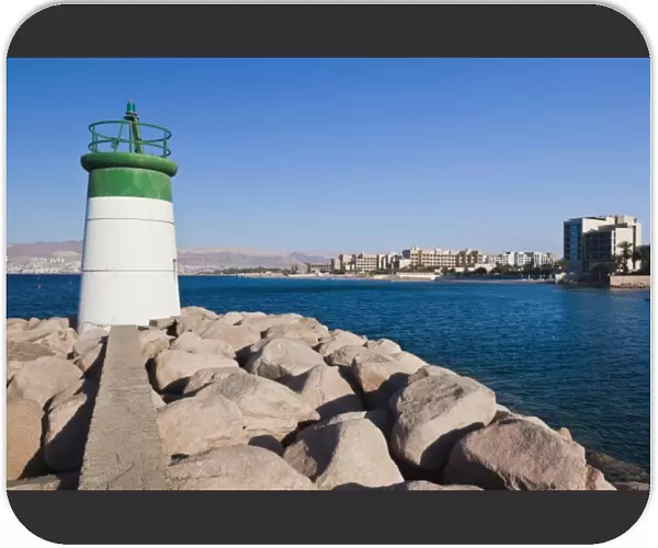 Jordan, Aqaba, yacht marina lighthouse