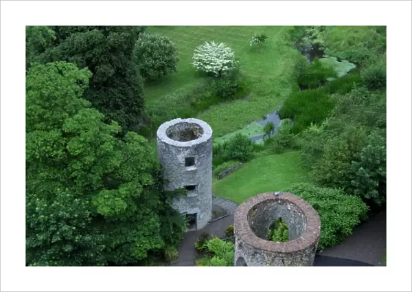 Europe, Ireland, Blarney Castle. Overview from castle top. THIS IMAGE RESTRICTED