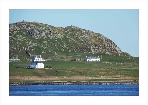 Houses on Iona, just off Isle of Mull, Scotland, United Kingdom