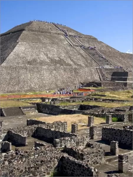 The Pyramid of the Sun at Teotihuacan in the State of Mexico, Mexico