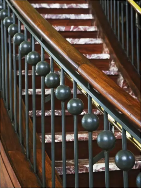 USA, Washington, D. C. Close-up of stairway inside Union Station train depot