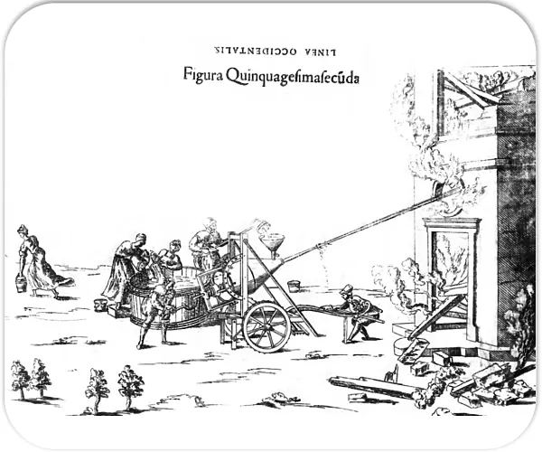 Engraving of worm-driven fire squirt