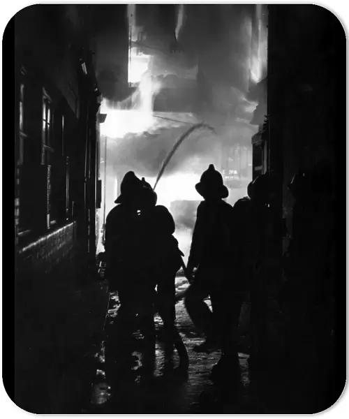 Firefighters in action, Victory Place, SE17