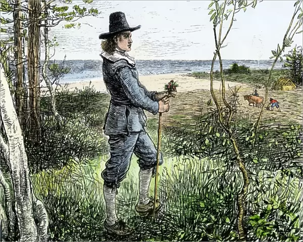 Pilgrim settlement at Plymouth, Massachusetts