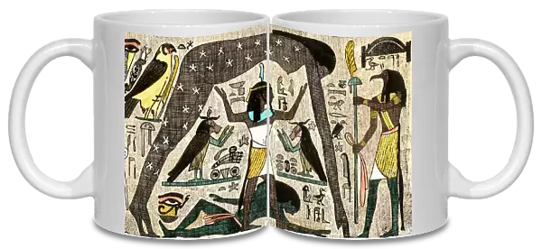 Egyptian deities separating night and day