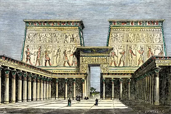 Great temple at Thebes, ancient Egypt
