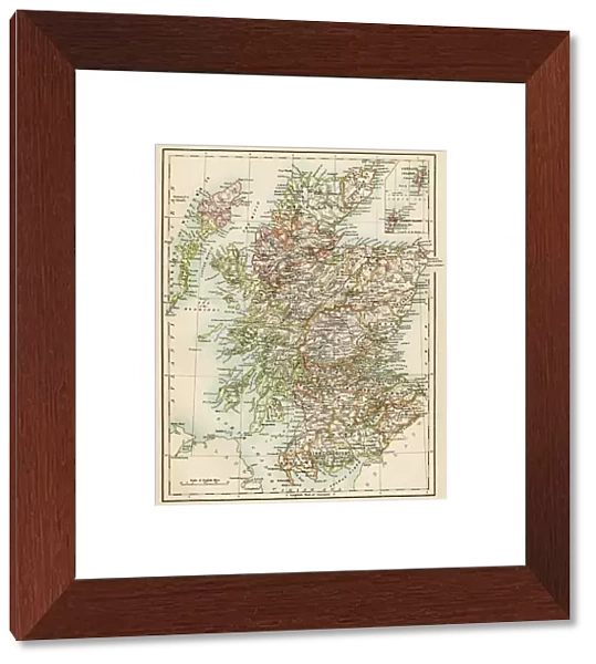 Scotland map, 1870s