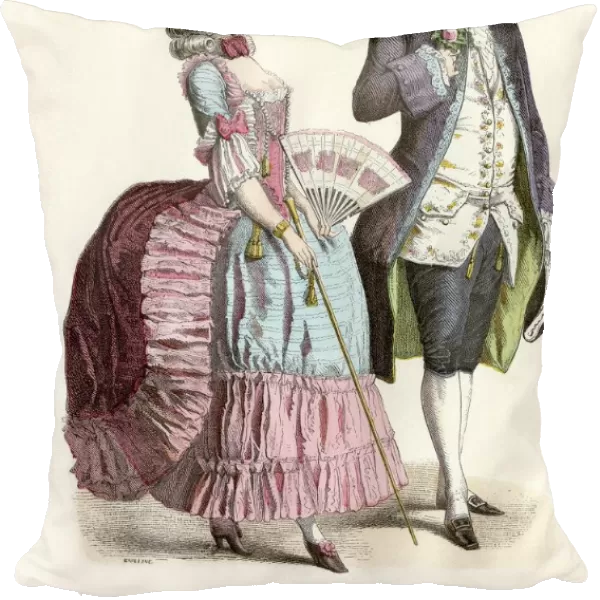 Clothing fashion in France about 1780