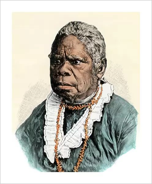 Last surviving Tasmanian aboriginal woman, 1876
