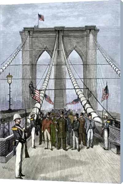 Brooklyn Bridge opened by President Chester Arthur