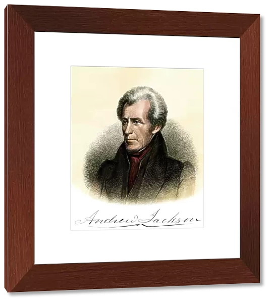 Andrew Jackson portrait and signature