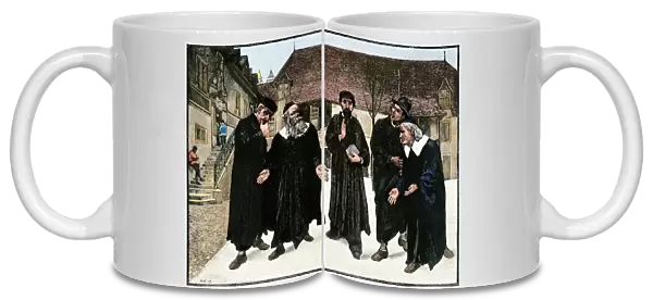 John Calvin and the four syndics at Geneva