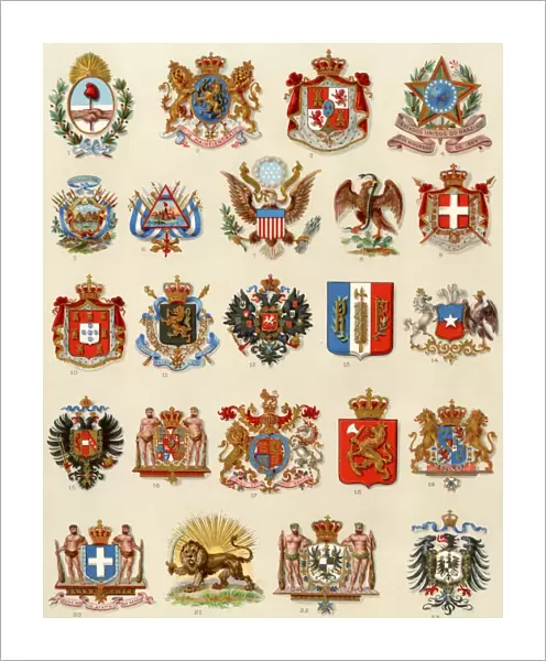Coats of arms of some nations, 1800s