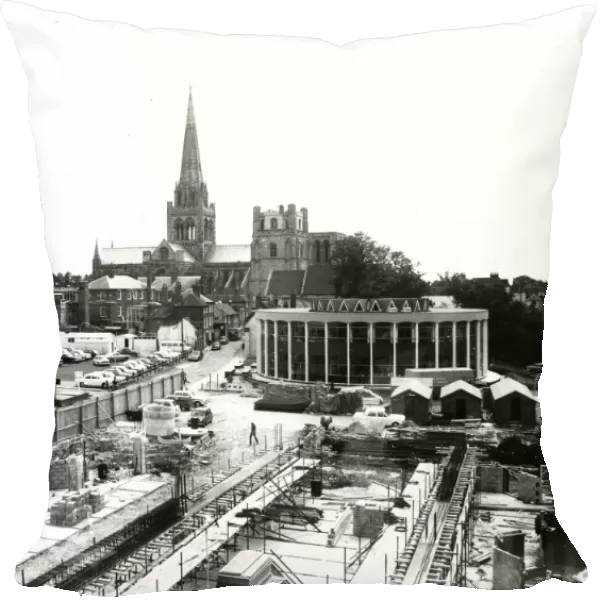 County Hall extension in progress, 1974
