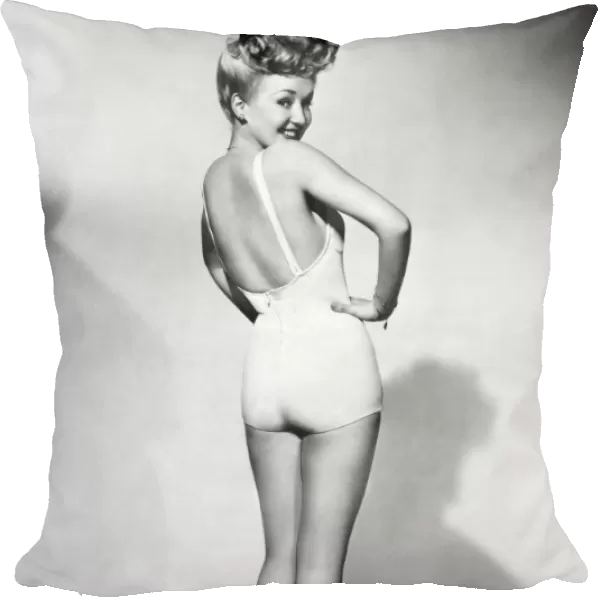 American actress. The most popular pin-up photograph of the American armed forces during World War II