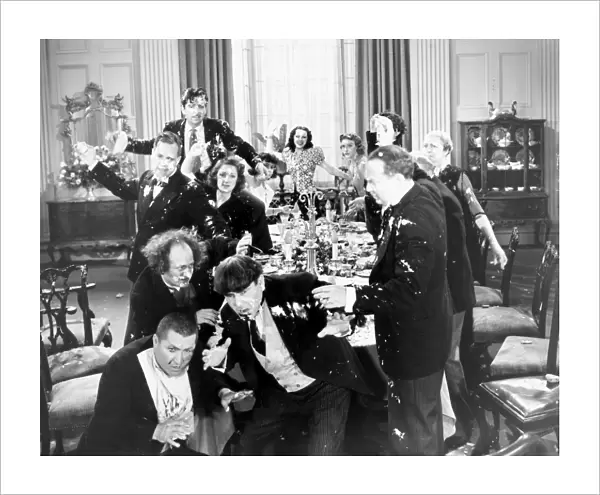 Film still of the The Three Stooges. American comedians