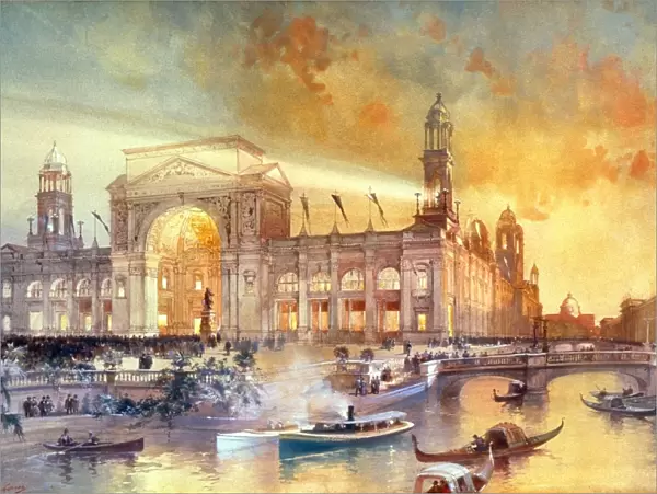 COLUMBIAN EXPOSITION, 1893. Electricity Building at the Worlds Columbian Exposition