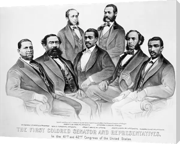 BLACK SENATORS, 1872. The First Colored Senators and Representatives in the 41st