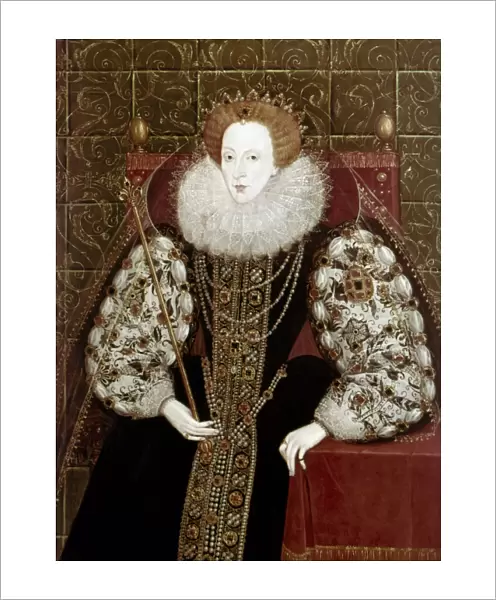 QUEEN ELIZABETH I (1533-1603). Queen of England and Ireland, 1558-1603. Painting