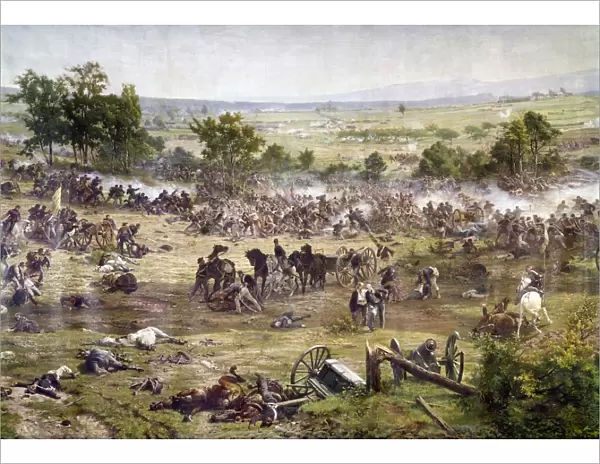 CIVIL WAR: GETTYSBURG. Confederate General Lewis Addison Armistead lies mortally wounded